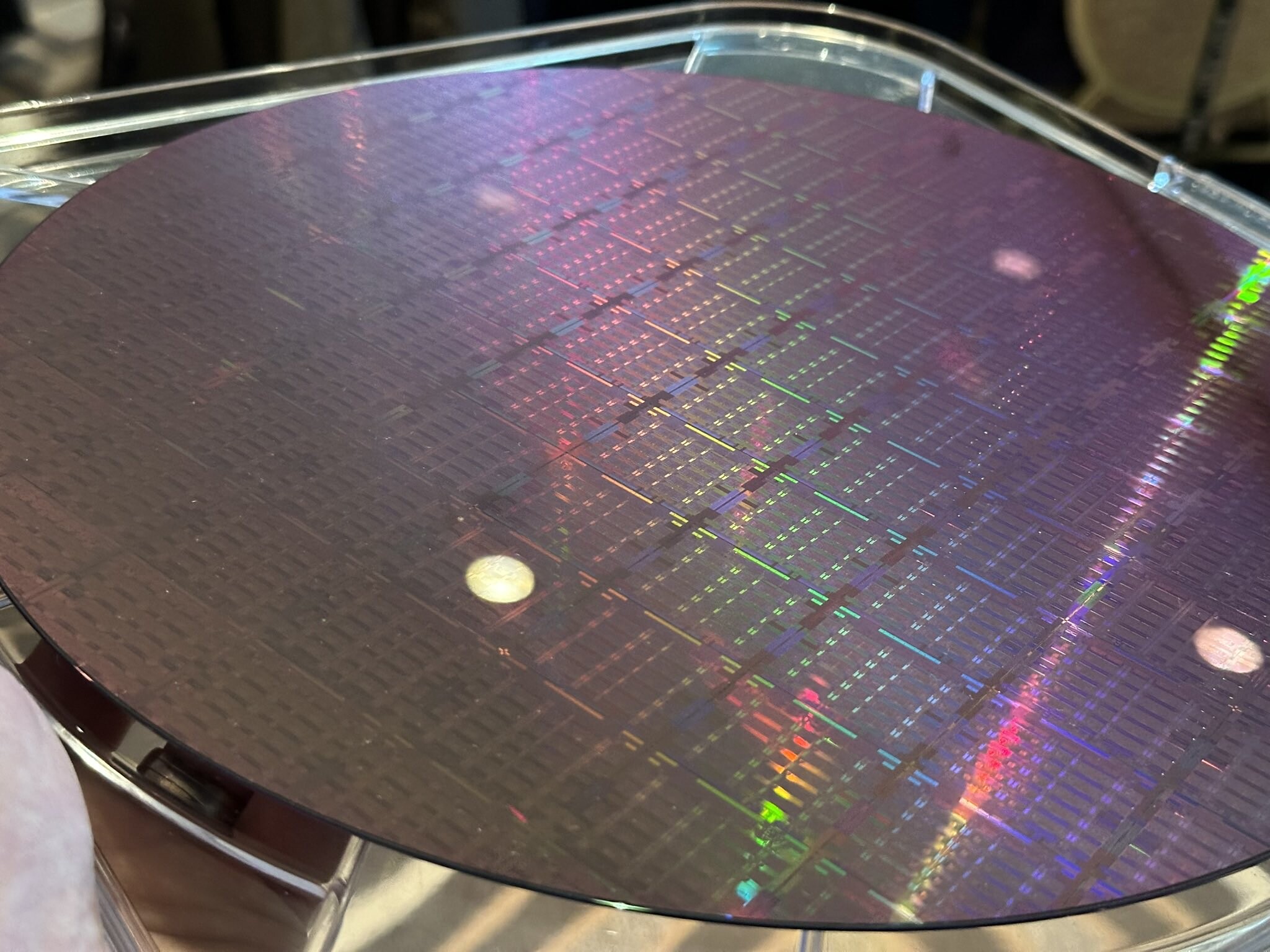 The first silicon built on Intel 3 is shown in the image of the Intel Xeon 